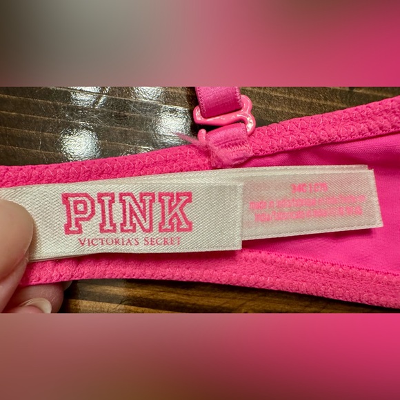 Victoria's Secret Wear Everywhere Push Up Hot Pink Bra Size 34C - Picture 3 of 4